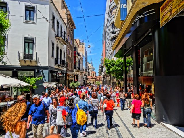 Ermou Street, shopping in Athens