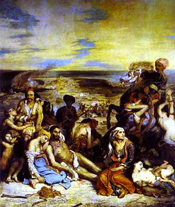 slaughter of chios by eugene delacroix