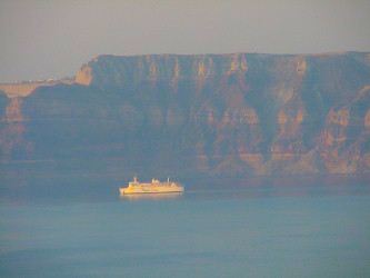 Santorini ferry boat