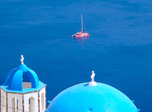 Santorini sailing