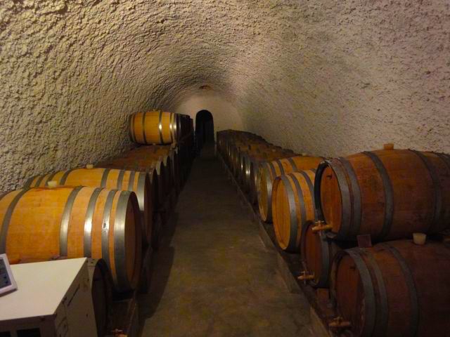 Santorini, wine barrels