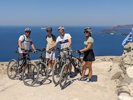 Santorini biking and hiking